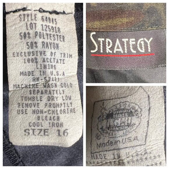 Strategy women’s Blazer size 16 country Art to wear Goth Light Weight - Picture 5 of 16